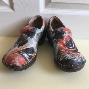 BOC Leather Clogs Peggy Coral Art Print C00067